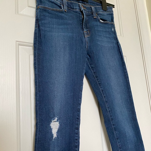 J brand super skinny jeans destroyed denim 28 - Picture 2 of 9